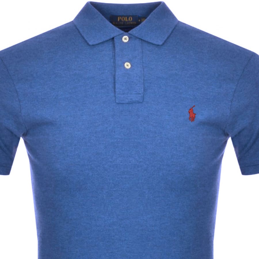 Alternative Image for ProductRalph Lauren Slim Fit Polo T Shirt Blue2